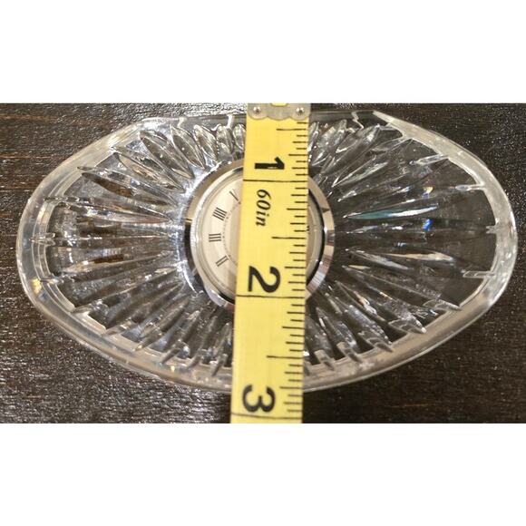 Waterford Crystal Desk Clock Starburst Pattern Works - Picture 7 of 8